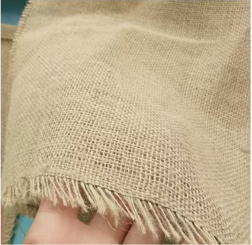 8.3 oz. 5.3 ft length  Natural Burlap Fabric for Weed Barrier, Raised Bed, Seed Cover, Tree Wrap Burlap